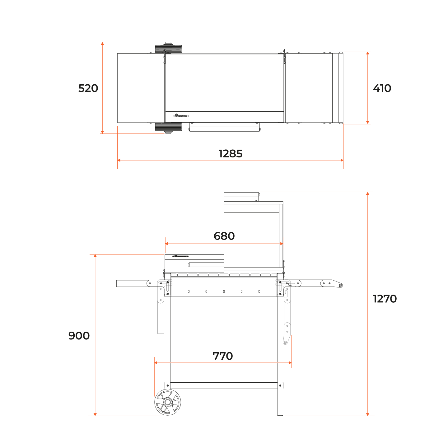 Фото Мангал Gratar МАН 203 схема с габаритами