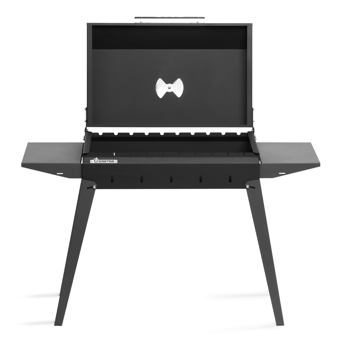 Фото Мангал Gratar МКЛ 600К с открытой крышкой