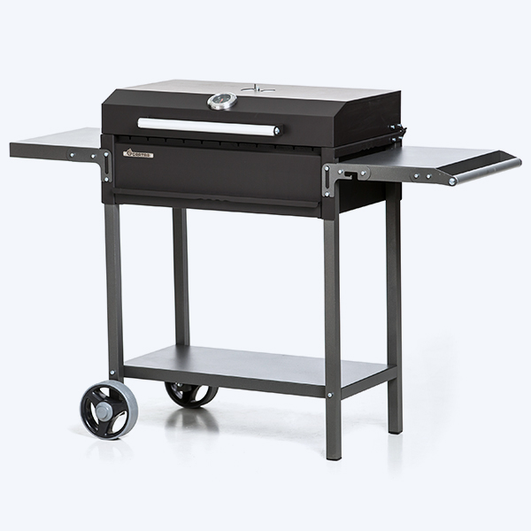 Фото Гриль-мангал Gratar МАН 205 с закрытой крышкой вид сбоку