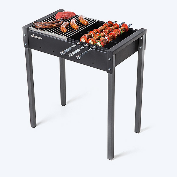 Фото Мангал Gratar МАН 201 с аксессуарами вид сбоку